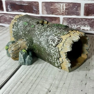 New 9” Tree Trunk Aquarium Decorations Resin Ornament Fish Tank Reptile Decor - Picture 1 of 6