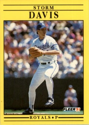1991 Fleer MLB Storm Davis #556 - Image 1 of 2