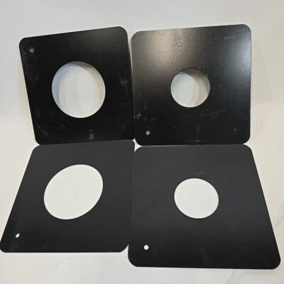 4 Photogenic Light Diffuser 2 - 2 5/8" & 2 -   1 3/4" Opening 6" Plates Board - Image 1 of 4