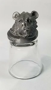 Pewter Bear Head Shot Glass, USA - Picture 1 of 5