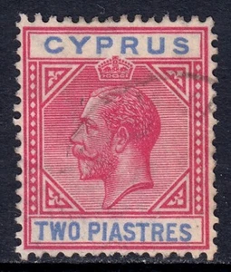 CHIPRIOTA - SG 93a - 1922 KGV 2pi con triángulo inferior izquierdo roto - usado - sg £550 - Imagen 1 de 3