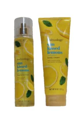 bodycology sun kissed lemons MIST + BODY CREAM Full Size 8 oz each Discountined - Image 1 of 4