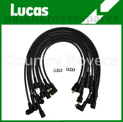 LAND ROVER DISCOVERY V8 LUCAS OEM IGNITION SPARK PLUG HT LEAD SET - NEW LEADS - Image 1 of 3