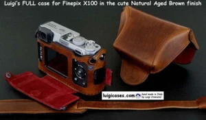 LUIGI FULL PREMIUM CASES for FUJI X100,X100s+UPS, 4 COLORS,OPTIONAL DELUXE STRAP - Picture 1 of 12