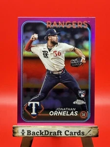 2024 Topps Chrome Rookie Pink Refractor Jonathan Ornelas Texas Rangers #74 - Picture 1 of 2