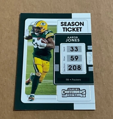 2021 Panini Contenders 36 Aaron Jones Green Bay Packers Football Card - Image 1 of 2