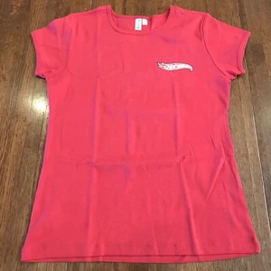 Hot Wheels T Shirt by District Threads XL SHORT Sleeve WOMANS Red - Picture 1 of 7