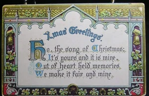 Christmas Postcard-The Song of Christmas - posted 1922 - Picture 1 of 2