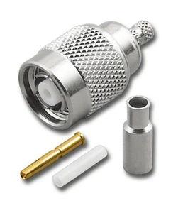 RPT-3956 Reverse Polarity TNC, Crimp Male (Plug) With Female Pin RG316/U - Picture 1 of 1