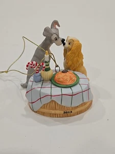 2013 Lady and The Tramp Porcelain Christmas Ornament - Picture 1 of 6