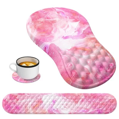 3Pcs Ergonomic Mouse Pad with Wrist Rest, Keyboard Wrist Rest,Keyboard and Mo... - Image 1 of 4