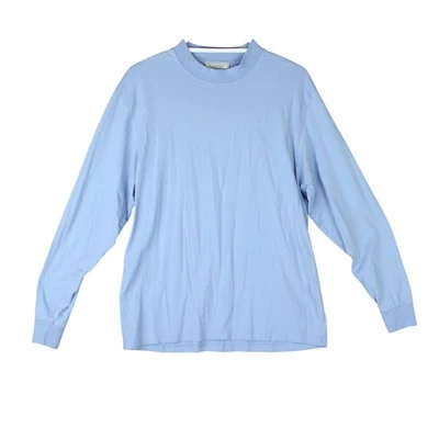 Pullover Williams & Kent 100 % algodón Pima cuello falso M azul suave manga larga usado en excelente estado Foto 1 de 4