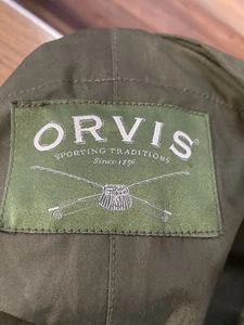 Orvis Herren Hüftwathose Größe 9 mit Polstern an Stiefeln. Grün gebraucht mit Filzsohlen. - Bild 1 von 10