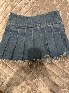 Girls RSQ Pleated Denim Skort size Large - Picture 1 of 4