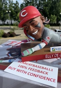 🔥CINCINNATI REDS ELLY DE LA CRUZ SLIDING POSE BOBBLEHEAD 6-18-25 SGA NIB🔥 - Picture 1 of 8