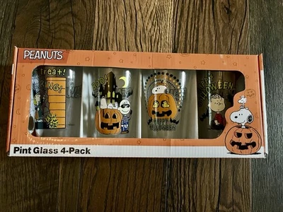 Peanuts Snoopy & Lucy Spooky Halloween truco o trato 16 oz vasos de pinta Foto 1 de 4