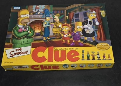 2002 The Simpsons CLUE Detective Board Game. Complete Hasbro Parker Bros  - Image 1 of 2