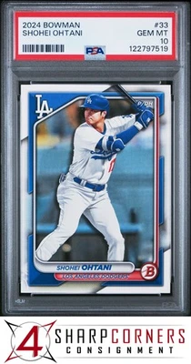 2024 BOWMAN #33 SHOHEI OHTANI DODGERS PSA 10 - Image 1 of 3