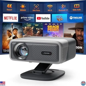 Proyector Inteligente Soporte 4K, WiFi, Bluetooth, Enfoque Automático, 1200 ANSI, Audio 3D - Imagen 1 de 6