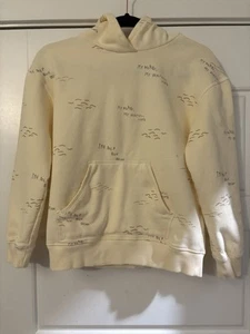 Zara Girls Cream Gold Text Graphic Print School Casual Sweat Shirt Top 11 12 - Picture 1 of 4