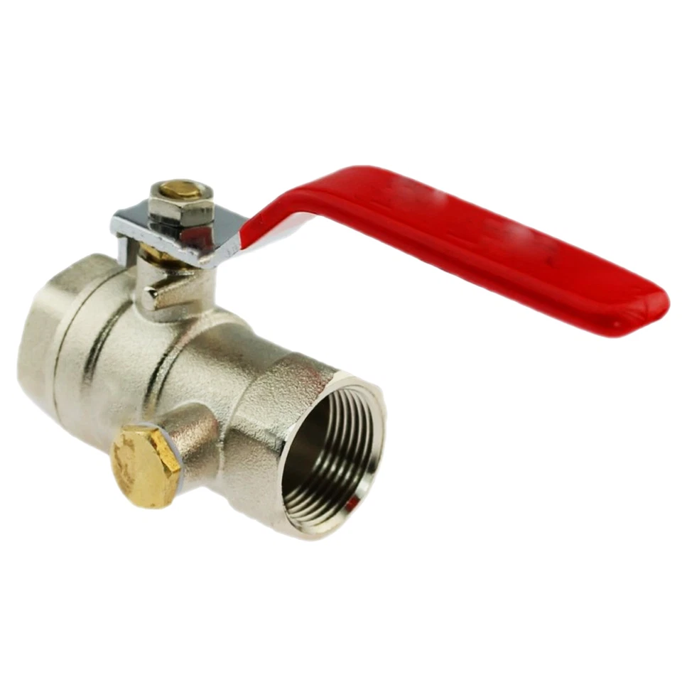 Kugelhahn mit Stahlhebel seitliche Entleerung IG IG Messing 1/2  bis 1 1/2 Zoll - Bild 1 von 1