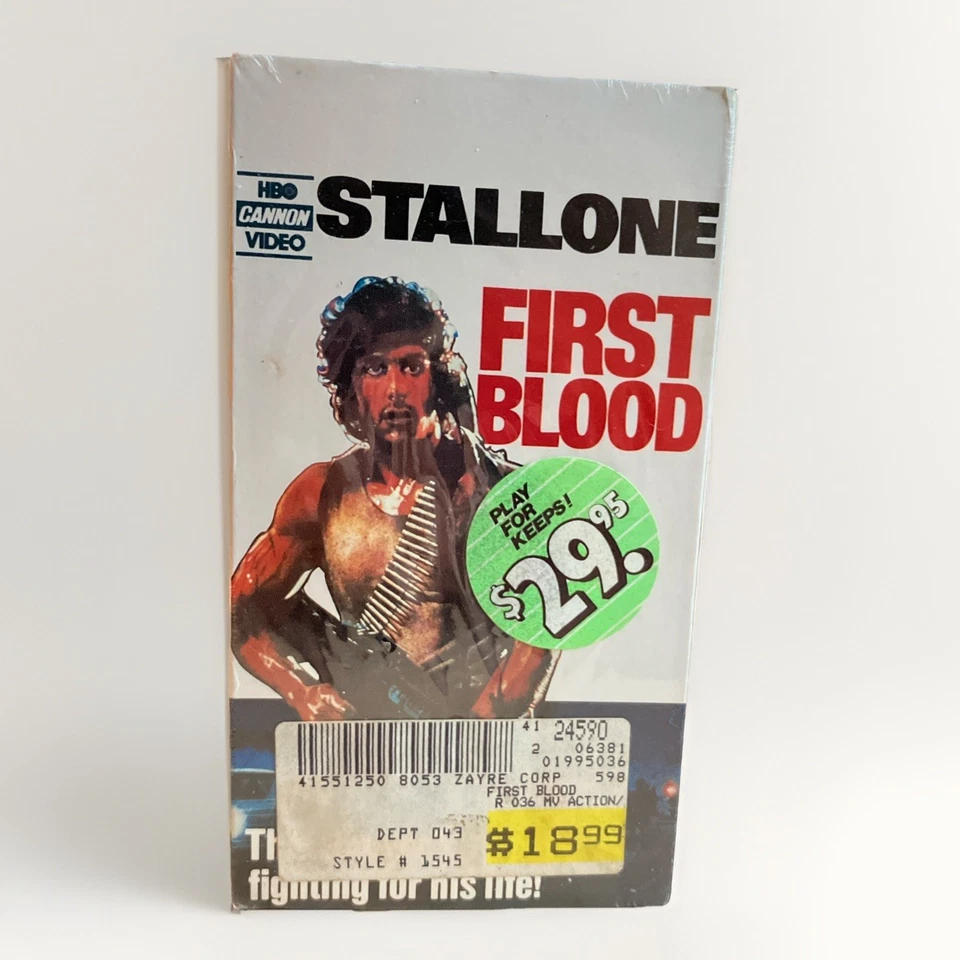 FIRST BLOOD RAMBO VHS Factory sealed 1982 HBO Cannon Video - Image 1 of 4