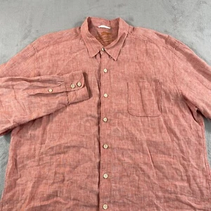 Camisa Tommy Bahama Sea Glass Breezer 100 % lino para hombre 2XL terracota LS $110 - Imagen 1 de 8