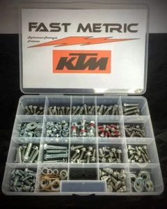 296pc Bolt Kit KTM SX EX EXC XC 50 65 85 105 150 125 250 300 450 520 525 530 - Foto 1 di 2