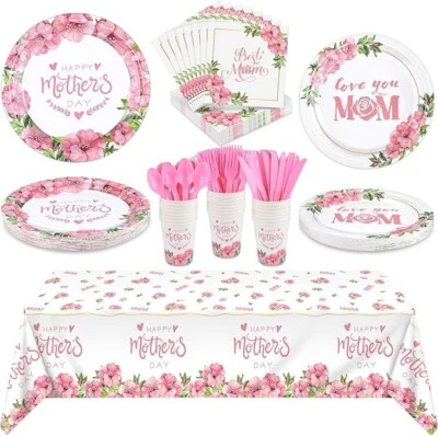 durony 169 Pieces Happy Mother's Day Party Set Including Mother's Day Paper P.. - Image 1 of 4