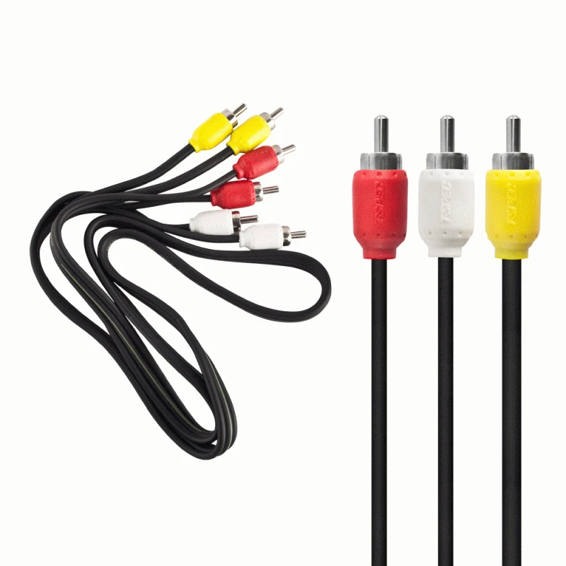T-Spec V6RCA-17AV V6 Series 17 Ft Audio/Video Cable 2 Channel W/ Molded Abs End - Image 1 of 1