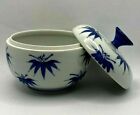 Japan Kiyomizu-Ware Pottery Blue Maple Pattern Bowl Kyoto Y057