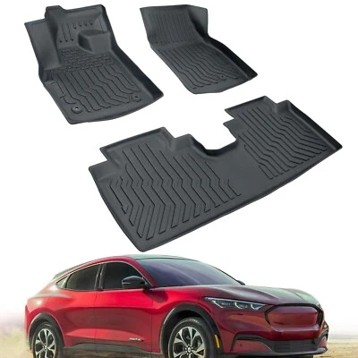 Floor Mats Fit 2021 2022 2023 2024 Ford Mustang Mach-E TPE All Weather LIners - Image 1 of 4