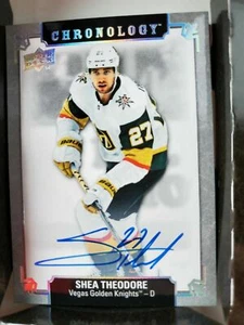 AUTOGRAPH SHEA THEODORE VEGAS GOLDEN KNIGHTS 2019-20 UPPER DECK CHRONOLOGY - Picture 1 of 2