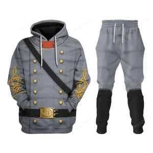 American Confederate Army Cavalry Officer Uniform - Hoodie Sweatshirt Sweatpants - Picture 1 of 11