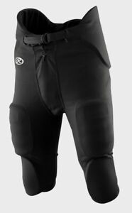 Rawlings integrated football pants Full 7 pads NEW MEN'S LARGE BLACK w belt