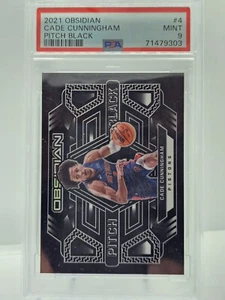 2021-22 Obsidian Cade Cunningham Pitch Black No. 4 RC #27/99 Kolben PSA 9 MINT - Bild 1 von 2