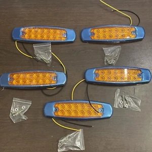 Set Of 5 LED Side Marker Light, AMBER 6-1/4"x1-3/4" Trucks, trailers, Rvs. - Picture 1 of 4