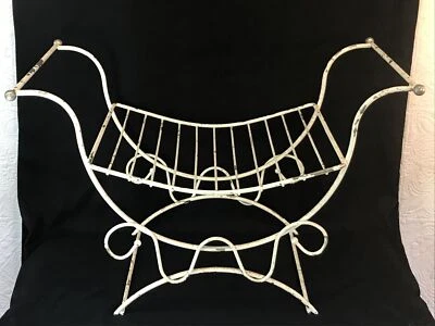 Винтажный садовый табурет Hollywood Regency сиденье металлическая состаренная MCM - Изображение 1 из 4