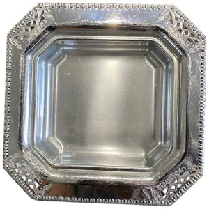 "Bandeja cuadrada vintage Krome Kraft Farber Bros New York plato para servir 7""" - Imagen 1 de 3