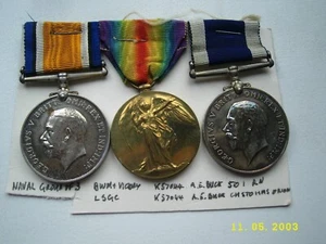 WW1 ROYAL NAVY LONG SRVICE MEDALS HMS ORION - Picture 1 of 2