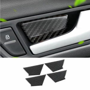 Fit For Audi Q5 2018-2020 2021 Real Carbon Fiber Car Inner Door Bowl Cover Trim - Picture 1 of 5