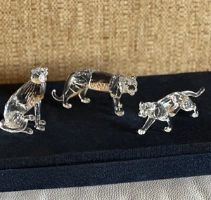 NWOB Swarovski 2000’s Crystal Figurines"Tigers Family"Part of“Animals Collection - Picture 1 of 16