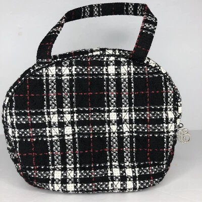 Bolso de Mano Vera Bradley Colección Tweed Cantimplora de Lana Negro, Blanco y Rojo a Cuadros Foto 1 de 4