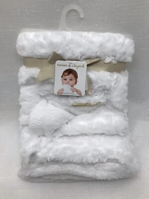 Mantas y más allá Blanco Remolino Bebé Manta Seguridad Lovey Peluche Unisex NUEVO Foto 1 de 4