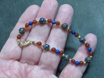 14k Yellow Gold Lapis Gemstone Bracelet - Image 1 of 4
