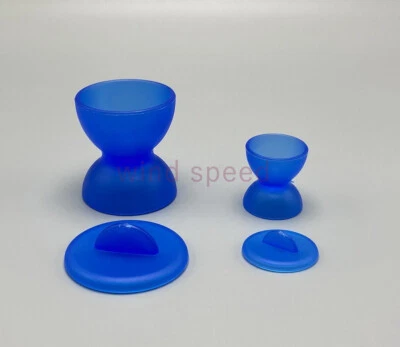Dental Lab Non-Stick Flexible Silicone Mixing Bowl Cup Dish Double-Headed w Lid