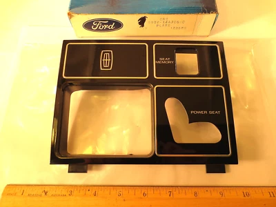1989/1991 LINCOLN CONTINENTAL "PLATE" BEZEL  (SEAT REGULATOR CONTROL SWITCH) LH - Image 1 of 3