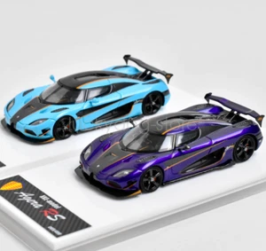 XKE 1:64 Blue Purple Agera RS Super Racing Sports Model Diecast Resin Car - Picture 1 of 9