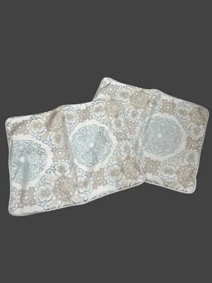 Тонкое белье Waterford наволочки 20 x 26 дюймов стандартное синее золото цветочный шнур на молнии - Изображение 1 из 4