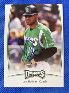 2014 Dayton Dragons Luis Bolivar Auto Signed Autograph Reds 